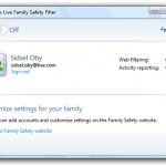 Windows 7 - Windows Live Family Safety Filter