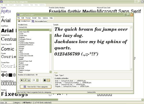 FontViewer small 3 Great Freeware Font Management Programs