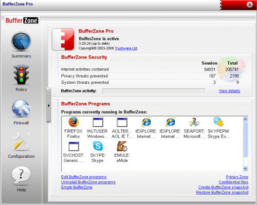 BufferZone Pro Screenshot1 500x399 3 Great Payware Programs Are Now Freeware