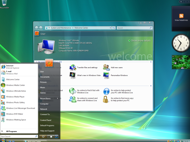 Screenshot of Windows Vista
